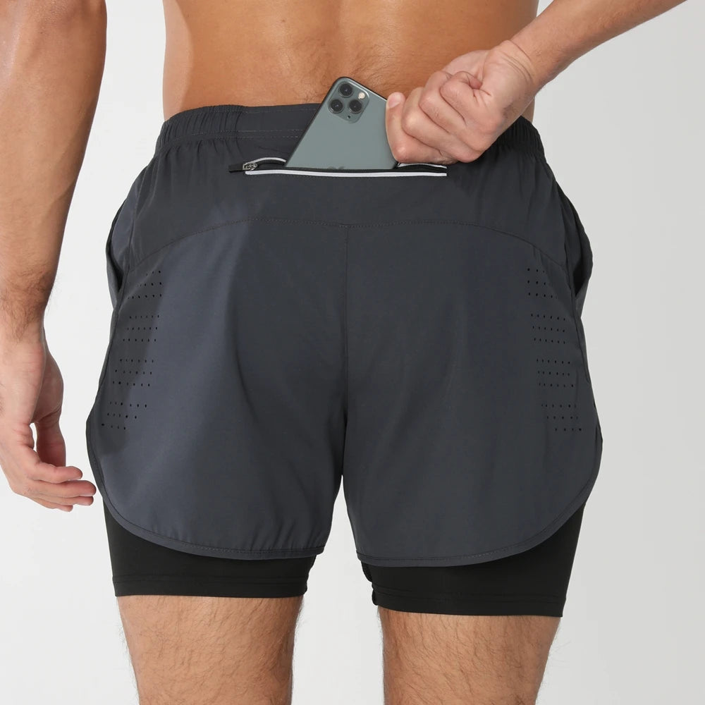 Herren Kurze Sporthose 2-in-1 | Fitness