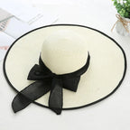 Alinne | Straw summer hat with a wide brim