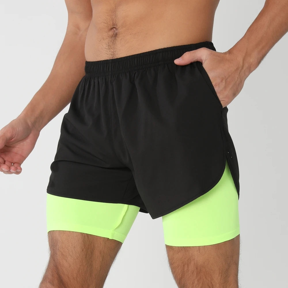 Herren Kurze Sporthose 2-in-1 | Fitness