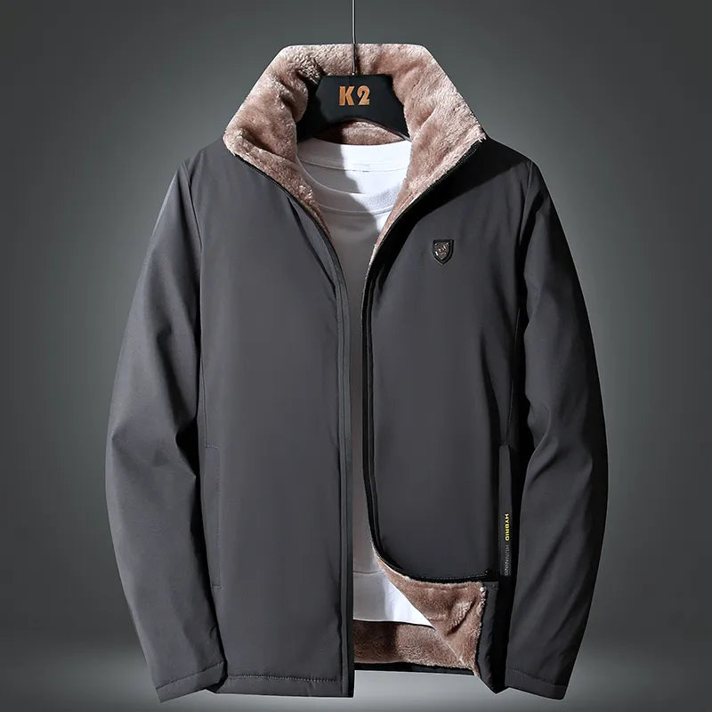 Tom | Wasserdichte Thermojacke in Schwarz-Grau-M-Becker Boutique