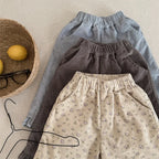 Girls Wide Corduroy Pants | Ruffle Detail