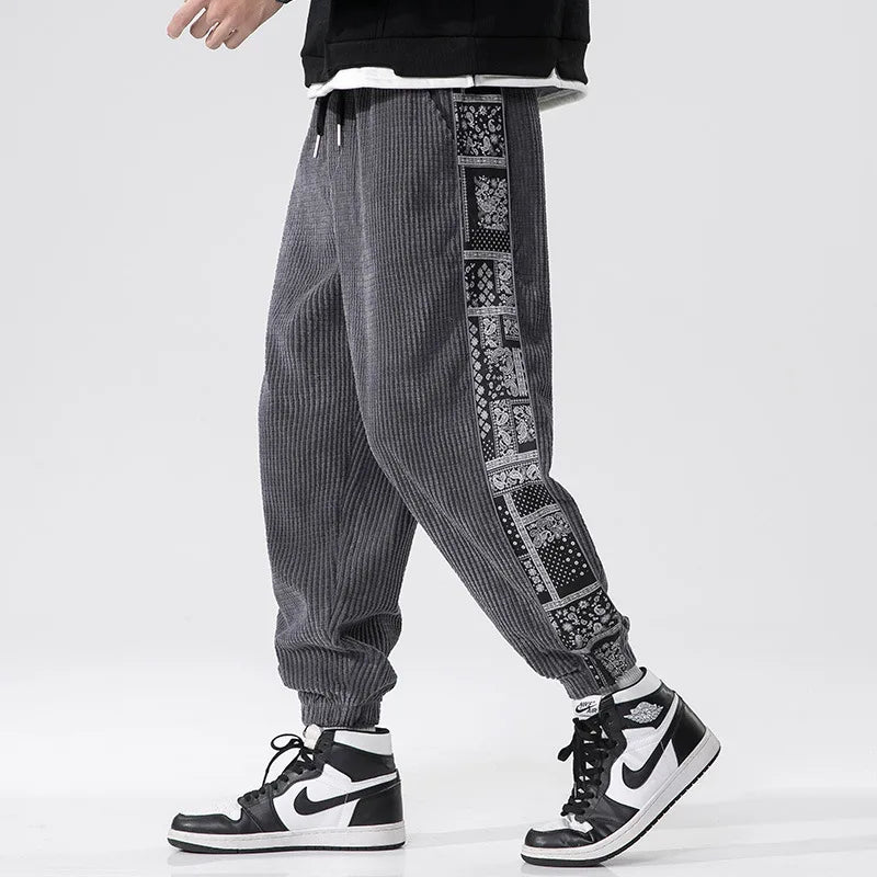 Herren Trendy Cordhose | mit Print