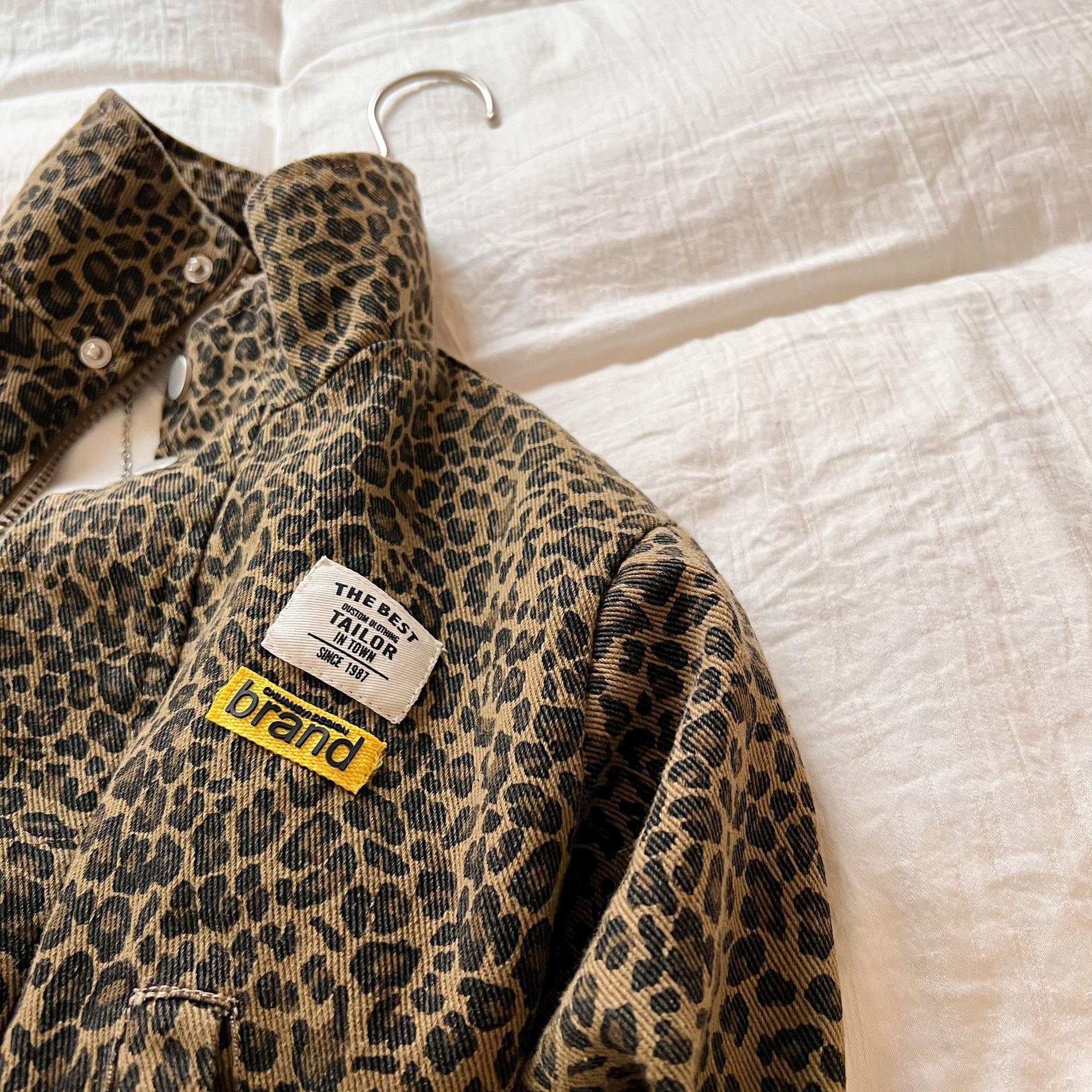 Kids Bomber Jacket | Leopard Print
