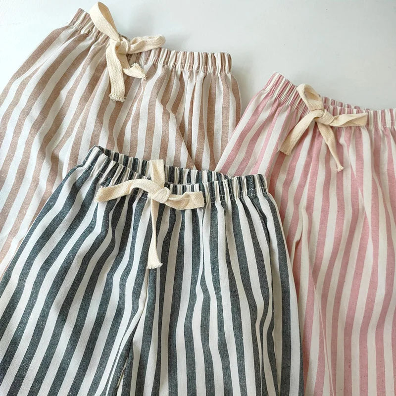 Kids Summer Pants | Striped Trousers Boys & Girls