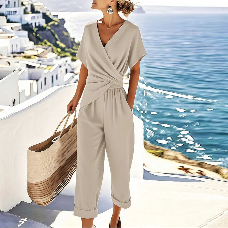 Women’s Two-Piece Set | Short Sleeve & Ankle Length