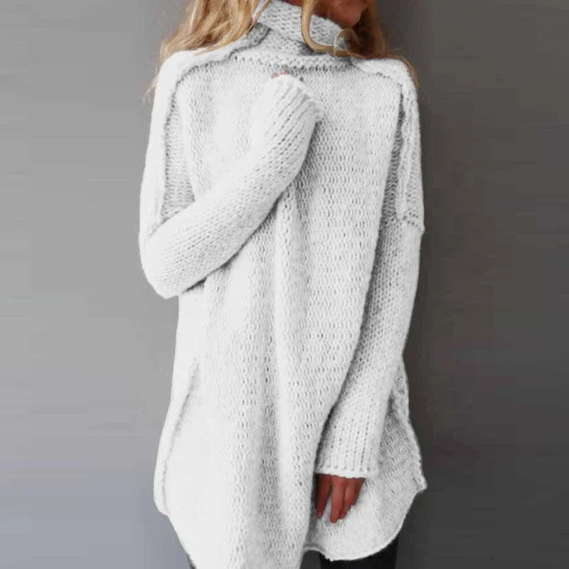 Women's Turtleneck Sweater | Solid Color for Winter