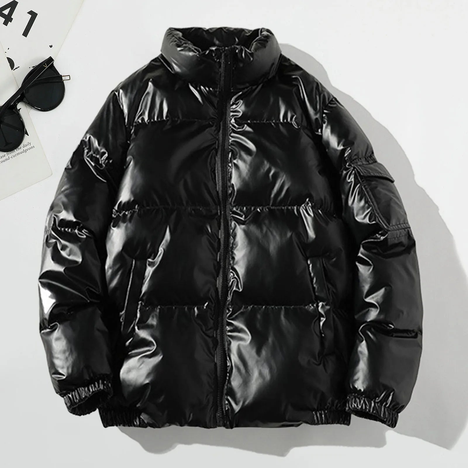 Herren Winter Daunenjacke | Metallisch