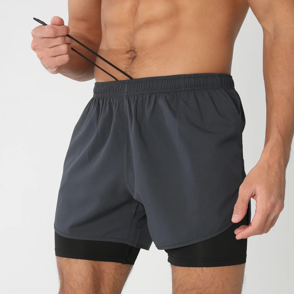 Herren Kurze Sporthose 2-in-1 | Fitness