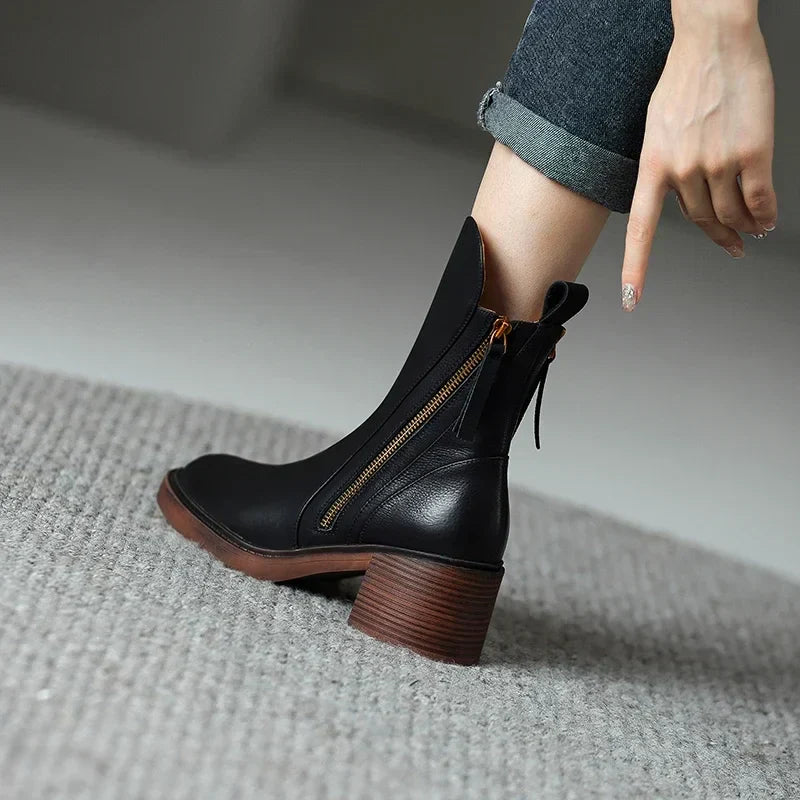 Ankle boots women | Leather look