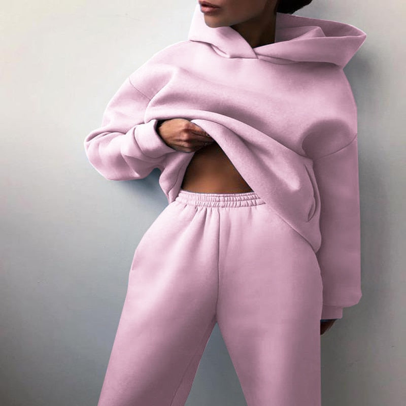 Damen Jogginganzug mit Kapuze
