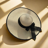 Alinne | Straw summer hat with a wide brim