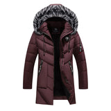 Men's Winter Jacket | Long Parka with Faux Fur