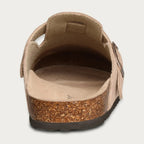 Leaf | Boston sandals made of suede with ergonomic footbed and cork sole