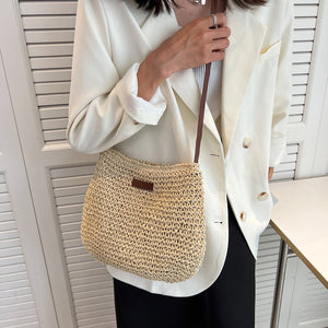 Sadie | Gewebte Tasche mit Lederriemen-Becker Boutique