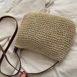 Sadie | Gewebte Tasche mit Lederriemen-Becker Boutique