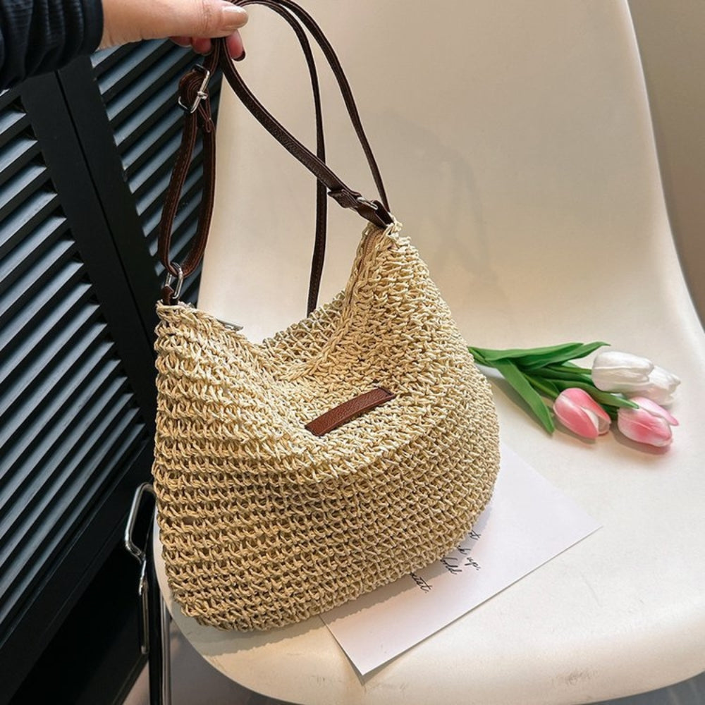 Sadie | Gewebte Tasche mit Lederriemen-Becker Boutique
