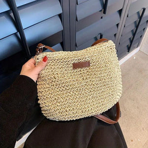 Sadie | Gewebte Tasche mit Lederriemen-Becker Boutique