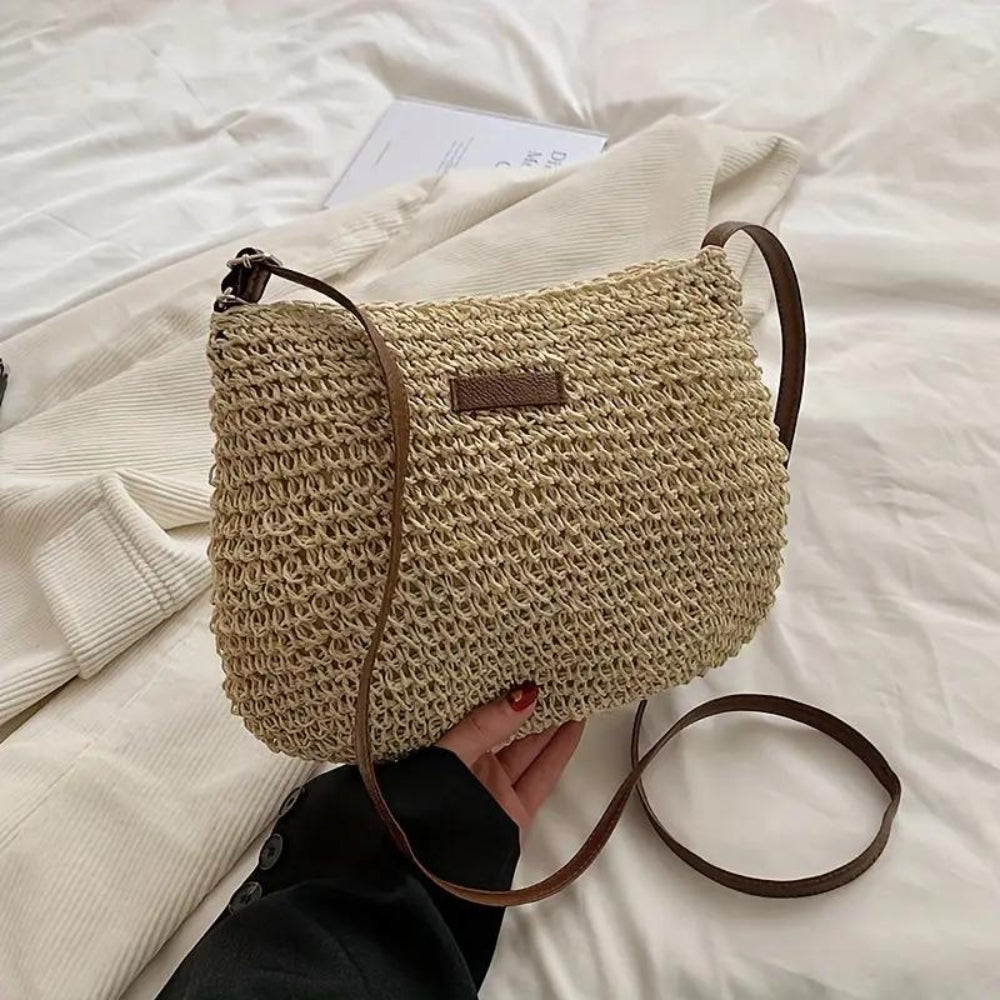 Sadie | Gewebte Tasche mit Lederriemen-Becker Boutique