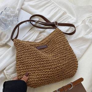 Sadie | Gewebte Tasche mit Lederriemen-Becker Boutique