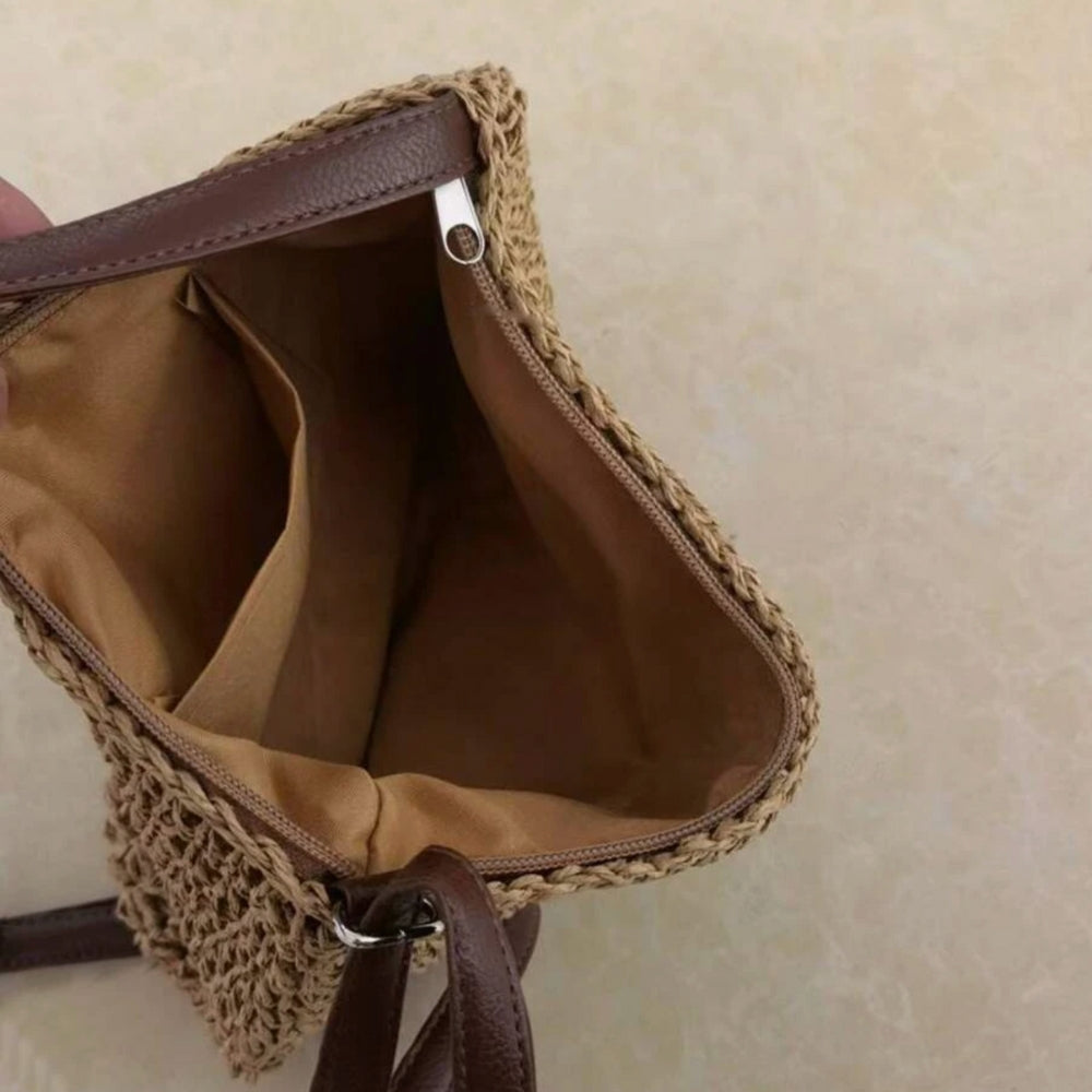 Sadie | Gewebte Tasche mit Lederriemen-Becker Boutique