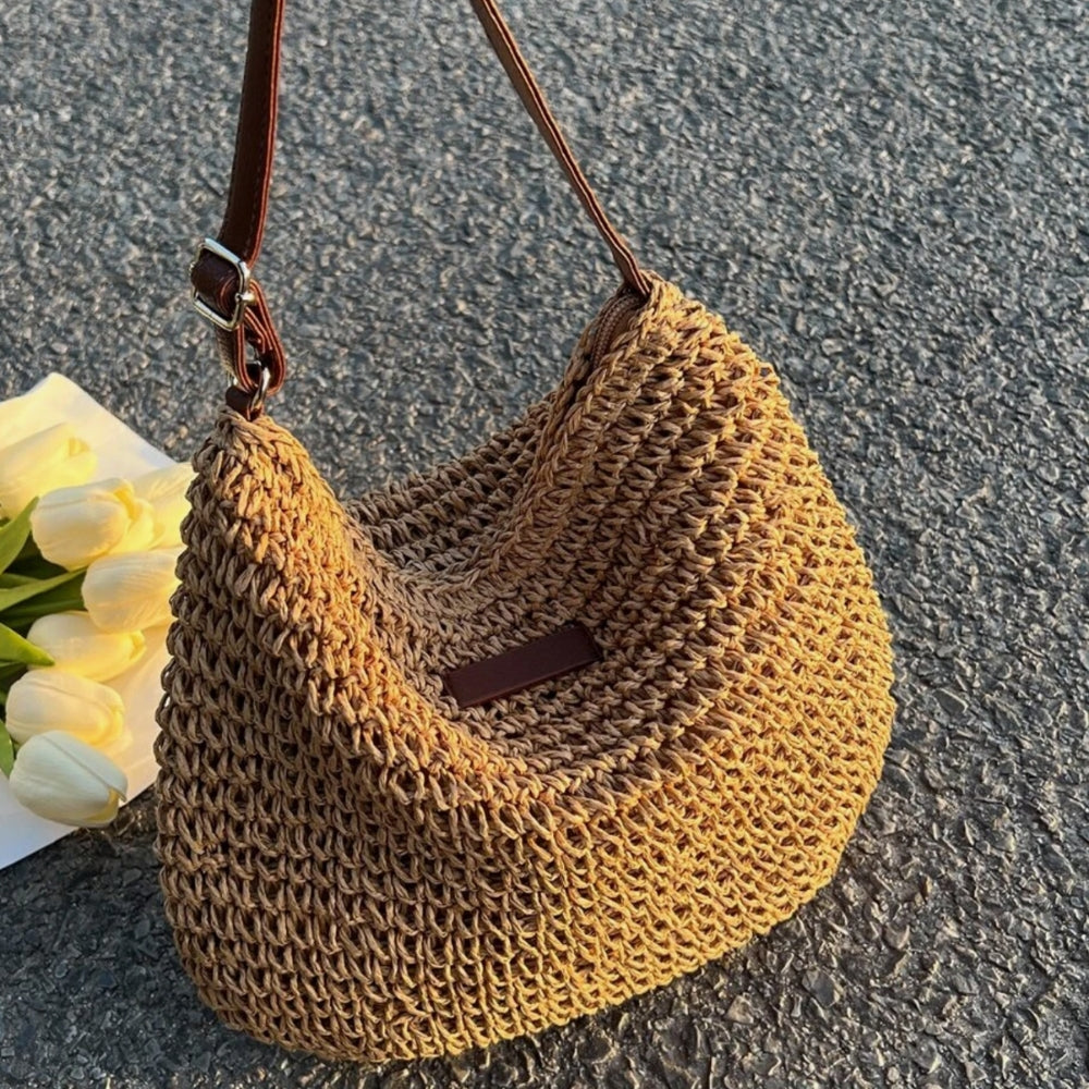 Sadie | Gewebte Tasche mit Lederriemen-Becker Boutique