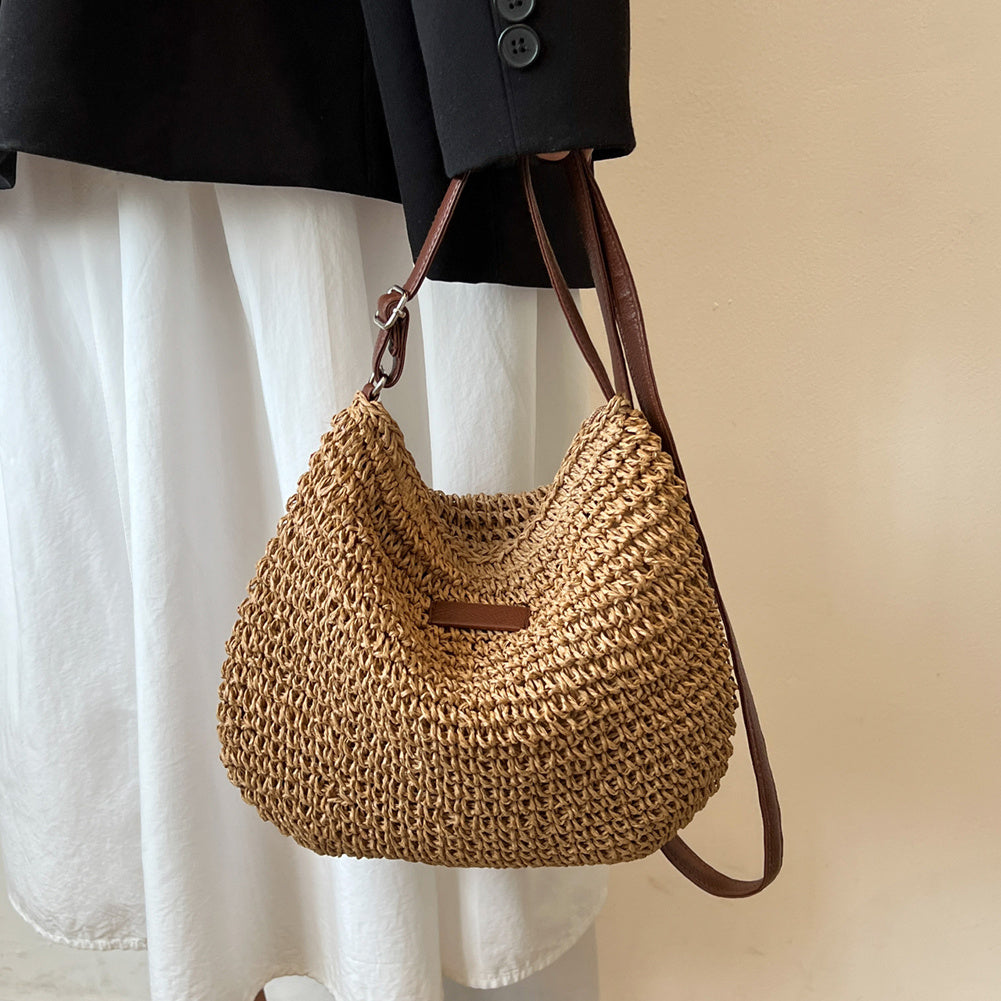 Sadie | Gewebte Tasche mit Lederriemen-Becker Boutique