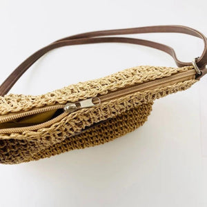 Sadie | Gewebte Tasche mit Lederriemen-Becker Boutique