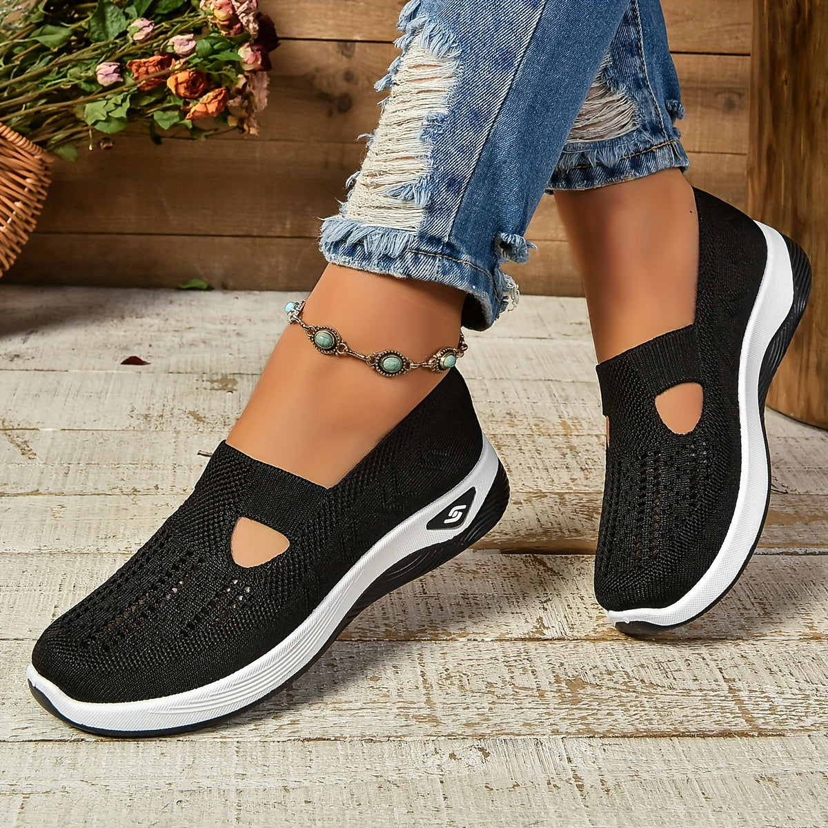 Sally | Orthopädische Handsfree Slip Ins Schuhe-Black-35-Becker Boutique