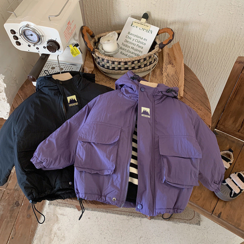 Kids Hooded Jacket | Windproof Transitional Jacket