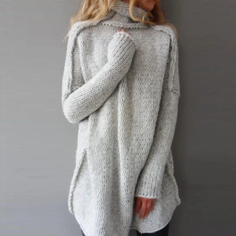 Women's Turtleneck Sweater | Solid Color for Winter