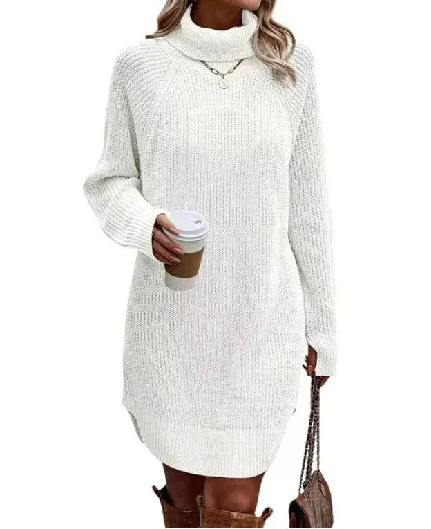 Damen Strickkleid | Rollkragen & Winter