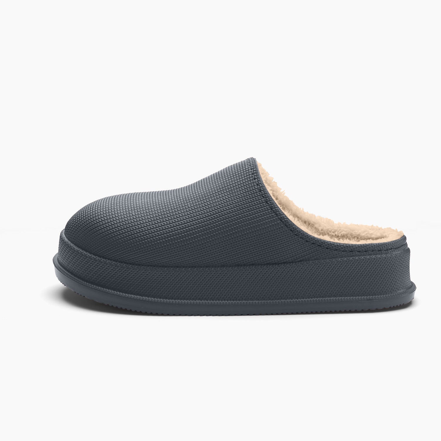Noa | Tøfler med plysfor og vandtæt, skridsikker sål-Antracit-Noa | Pantoufles avec Doublure Peluche et Semelle Antidérapante Imperméable - €24-Bentzen Butik