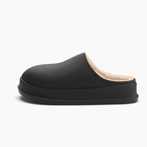 Noa | Tøfler med plysfor og vandtæt, skridsikker sål-Sort-Noa | Pantoufles avec Doublure Peluche et Semelle Antidérapante Imperméable - €24-Bentzen Butik