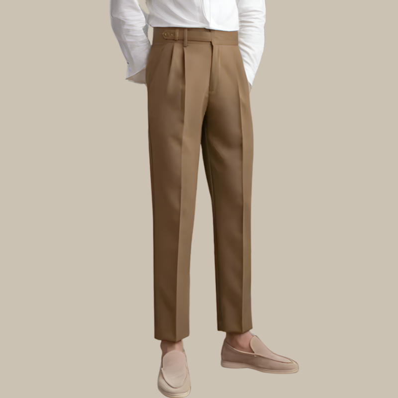 Federico | Herrenhose mit hoher Taille - elegante Bügelfalte, moderner Schnitt