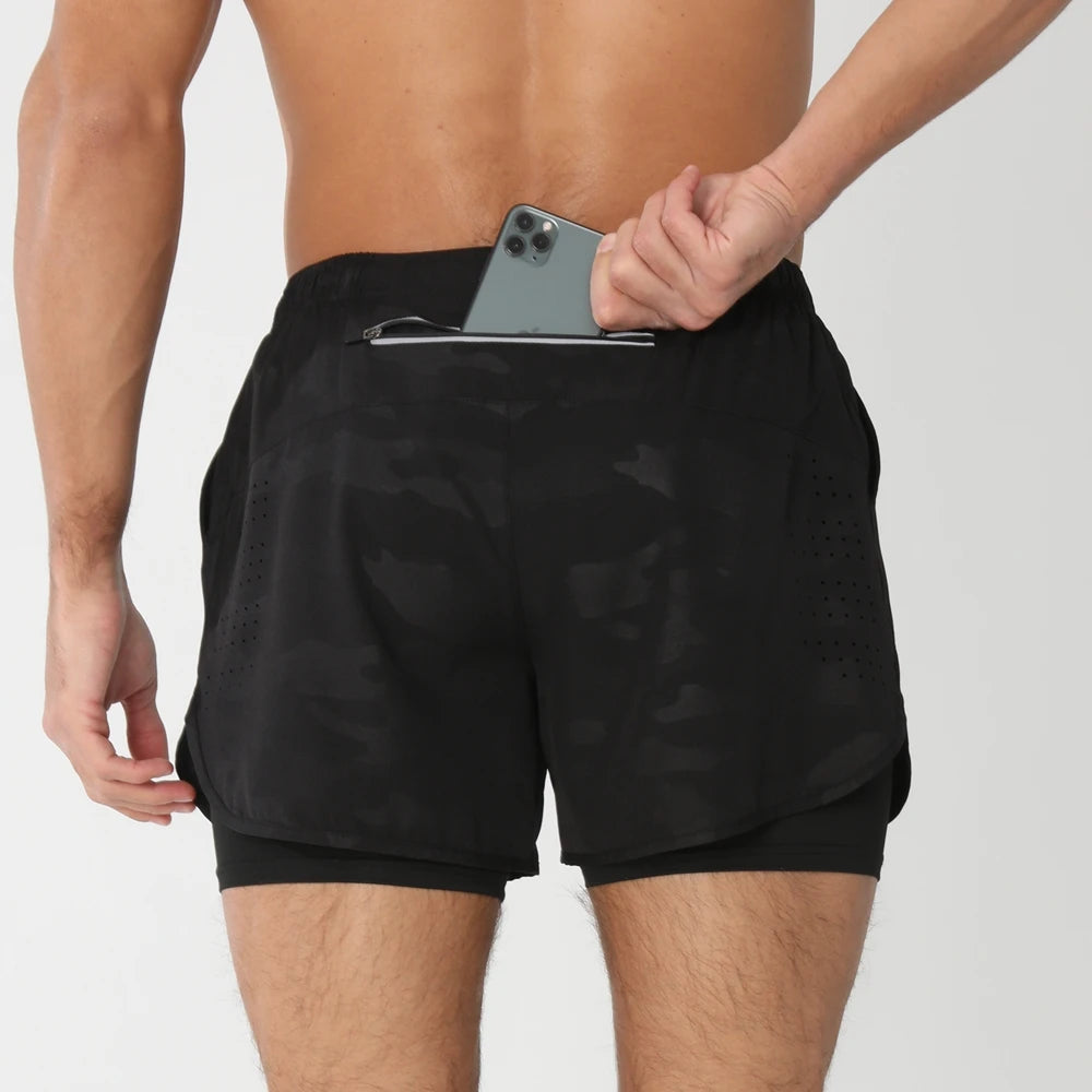 Herren Kurze Sporthose 2-in-1 | Fitness