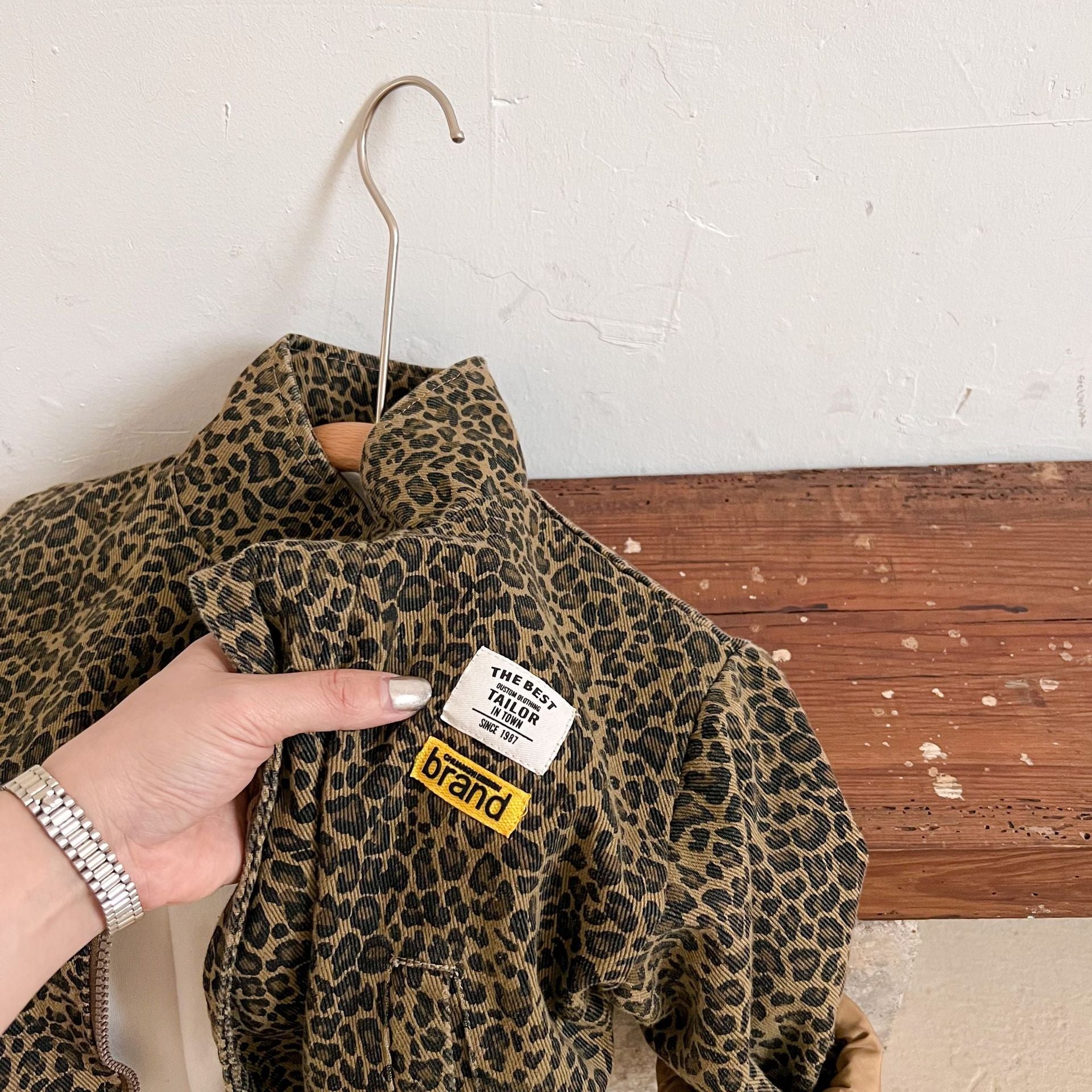 Kids Bomber Jacket | Leopard Print