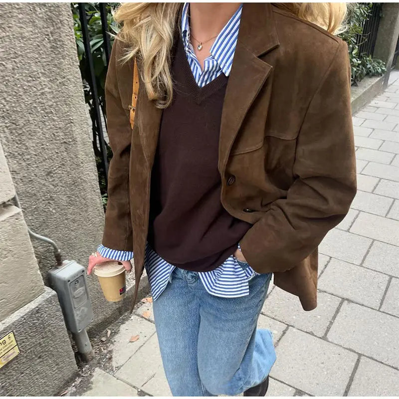 Vintage Blazer Damen – Übergangsjacke