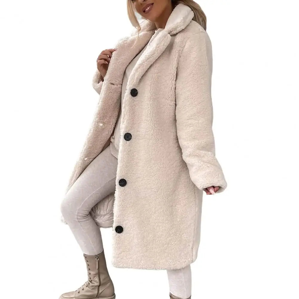 Damen Teddymantel | Lang & Warm Gefüttert