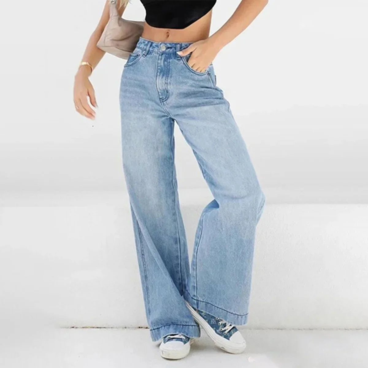Damen Baggy Jeans Hohe Taille | Buggy