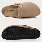 Leaf | Boston sandals made of suede with ergonomic footbed and cork sole