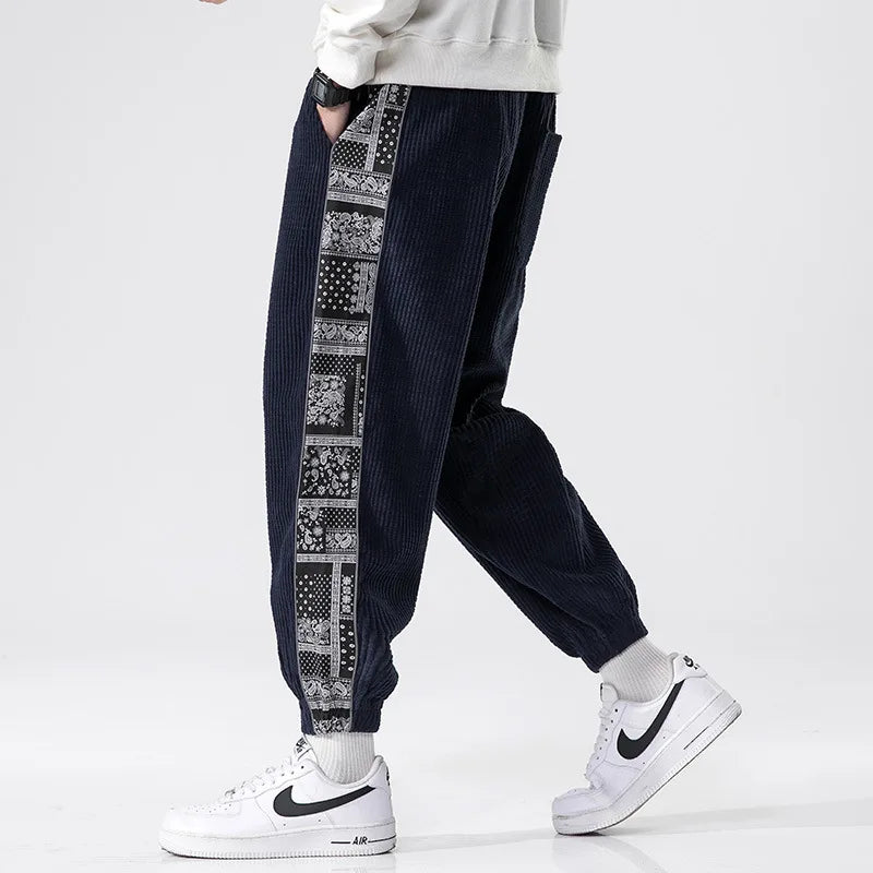 Herren Trendy Cordhose | mit Print