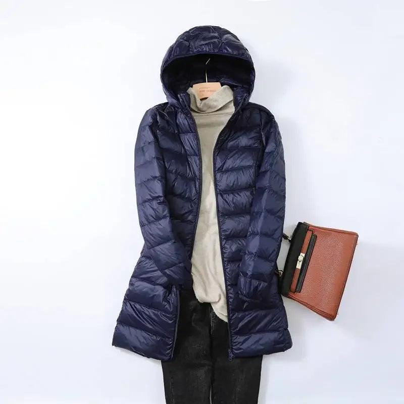 Women's Puffer Jacket | Lightweight Packable Down Jacket | Detachable Hood