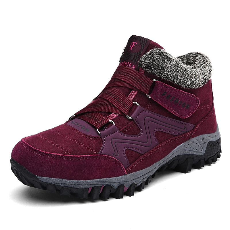 Idenvy | Rutschfeste thermische Winterschuhe-Rot-35-Becker Boutique