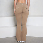 Damen Sportleggings | Flared mit Scrunch & Gesäßtaschen