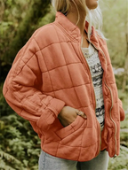 Sharon | Übergangsjacke Übergroße, verdickte Jacke für Frauen-Ziegelrot-S-Becker Boutique