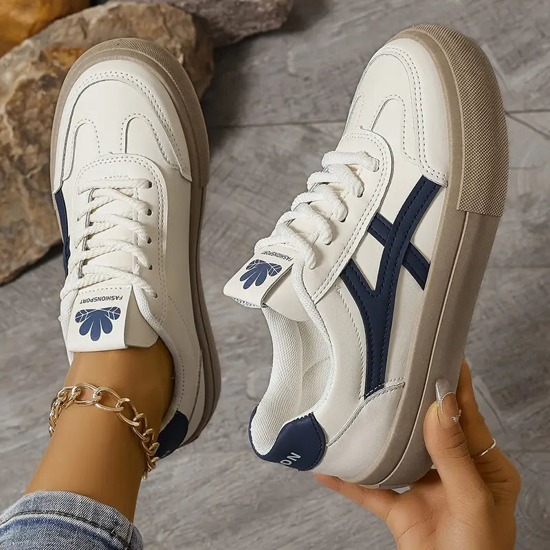 Sita | Orthopädische Low Sneakers mit Gummisohle-Blau-35-Becker Boutique