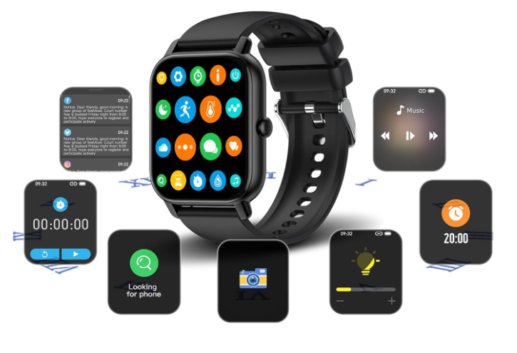 SmartWatch | Wasserdichte Multifunktions-Smartwatch für Gesundheit und Sport-Becker Boutique