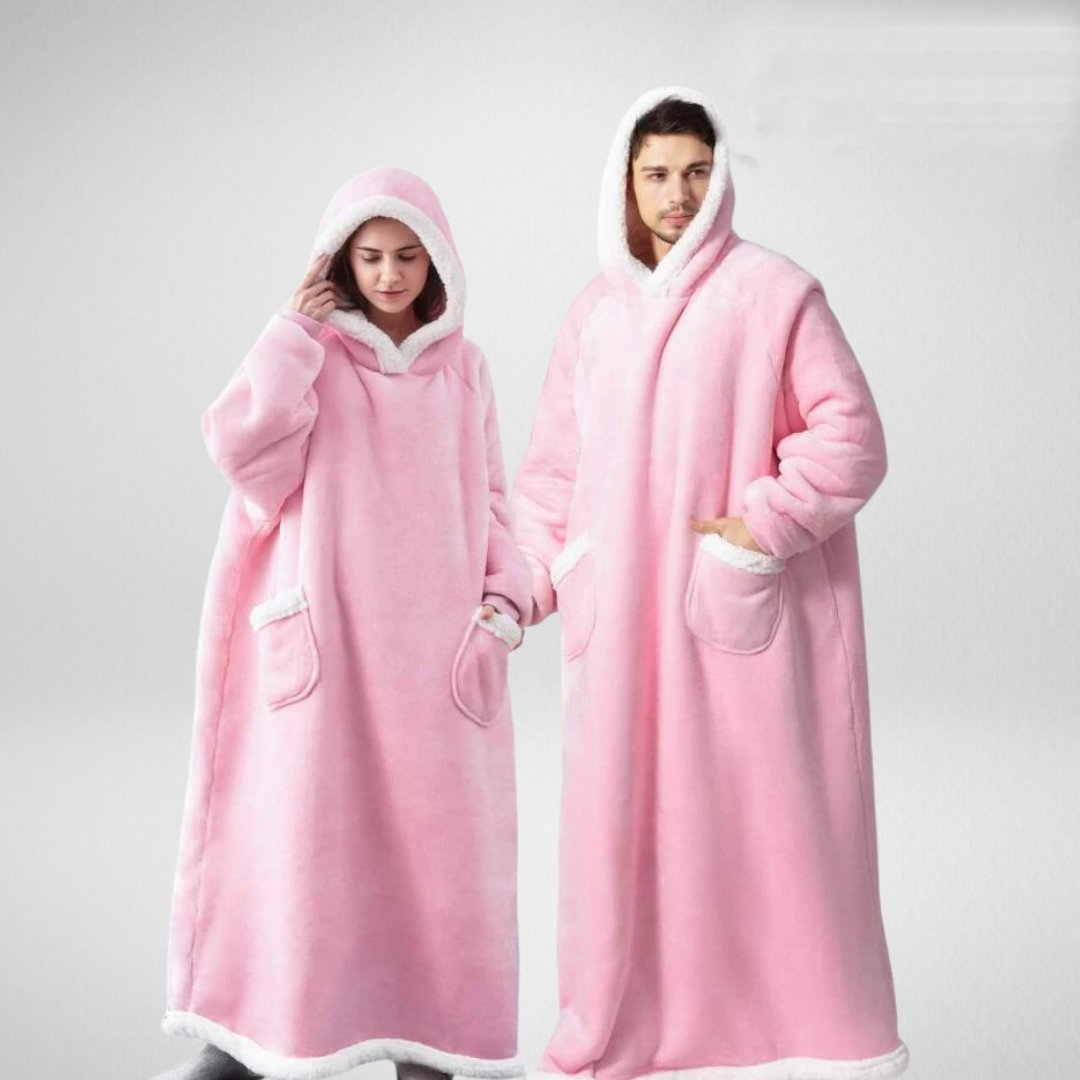 SnugHug | Kapuzenpulli und Decke für zu Hause-Rosa-Einheitsgröße-Becker Boutique