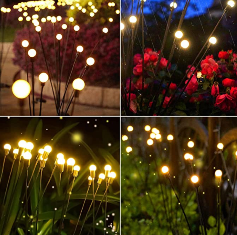 SolarGlow | LED Solar-Glühwürmchen Lichter für den Garten (6 LEDS)-Becker Boutique