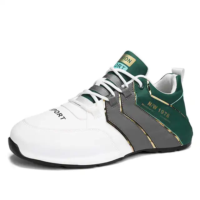 Speedy | Sneaker mi Weiche Innensohle für lange Spaziergänge-Weiß-Grün-36-Becker Boutique